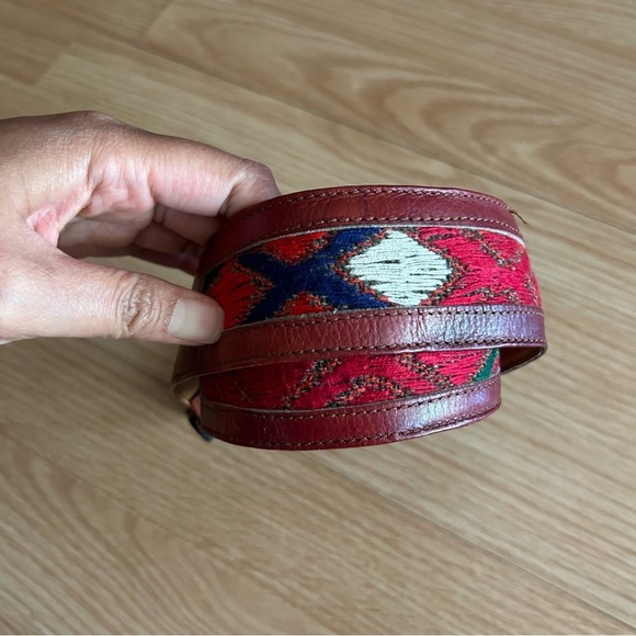 Brown Leather Aztec Southwestern Belt 36” - Picture 7 of 10